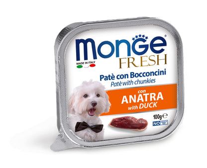 Monge dog adult Fresh Duck 100g tray