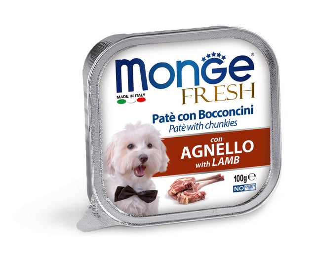 Monge dog adult Fresh Lamb 100g tray