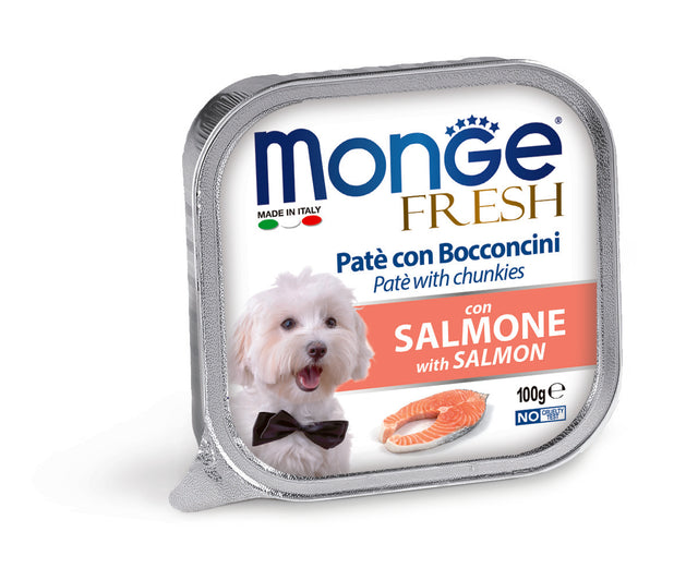Monge dog adult Fresh Salmon 100g tray