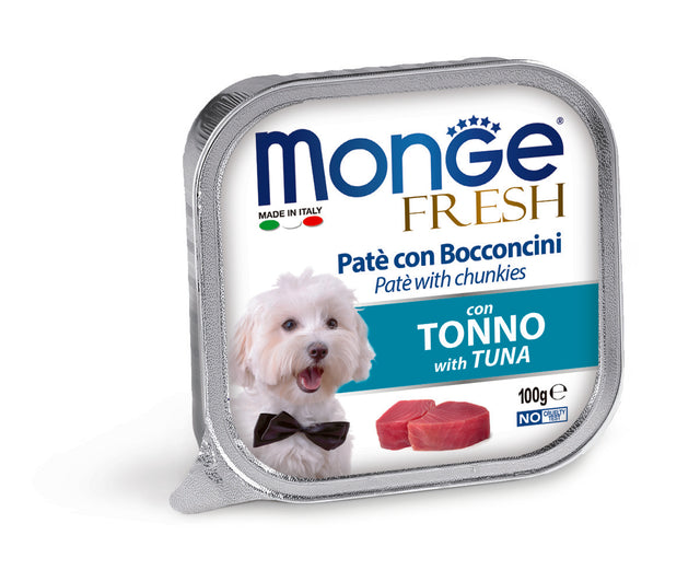 Monge dog adult Fresh Tuna 100g tray