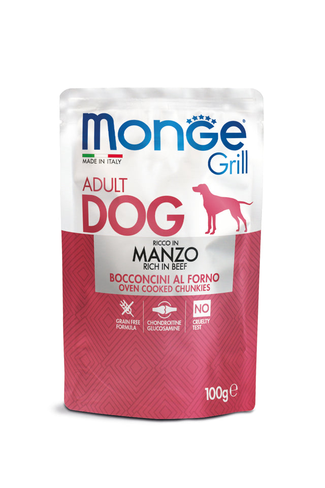 Monge dog adult Grill beef 100g pouch