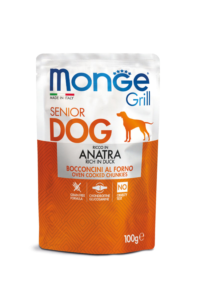 Monge dog adult Grill duck 100g pouch