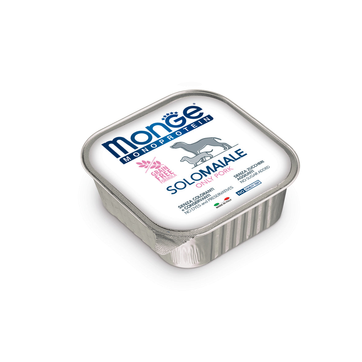 Monge dog adult Monoprotein pork 150g tray