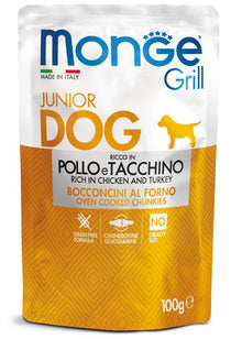 Monge dog puppy Grill kyckling och kalkon 100g pouch