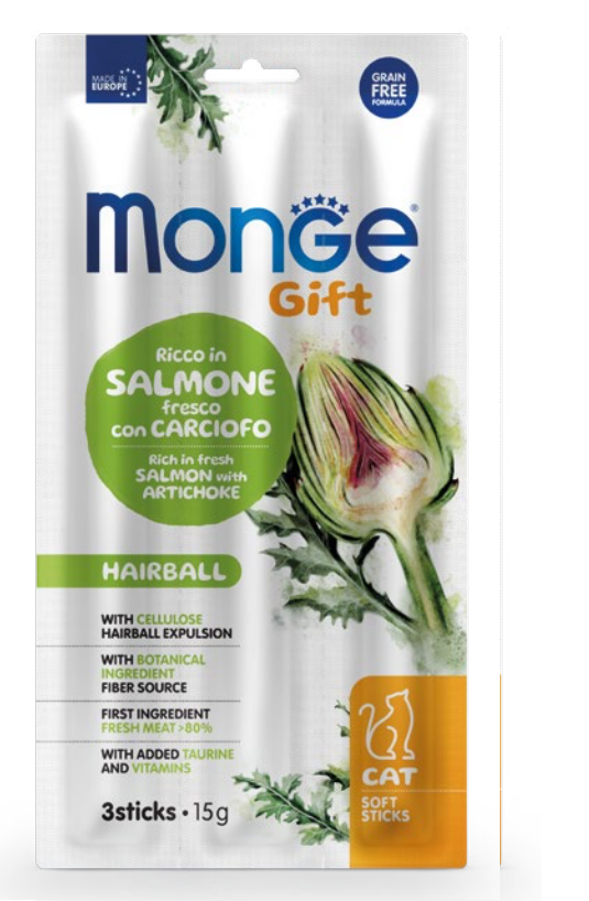 Monge Gift Softst Hairb Salmon Artichoke 15 g
