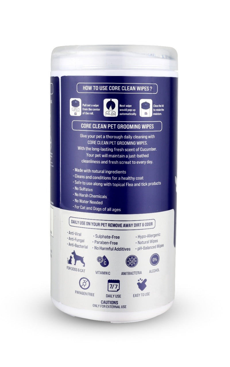 Pet Clean Grooming Wipes 50 wipes