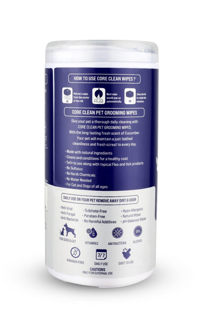 Pet Clean Grooming Wipes 50 wipes