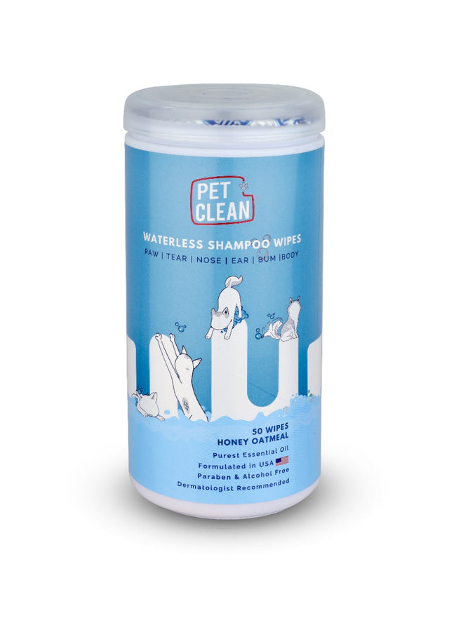 Pet Clean Waterless Shampoo wipes 50 wipes