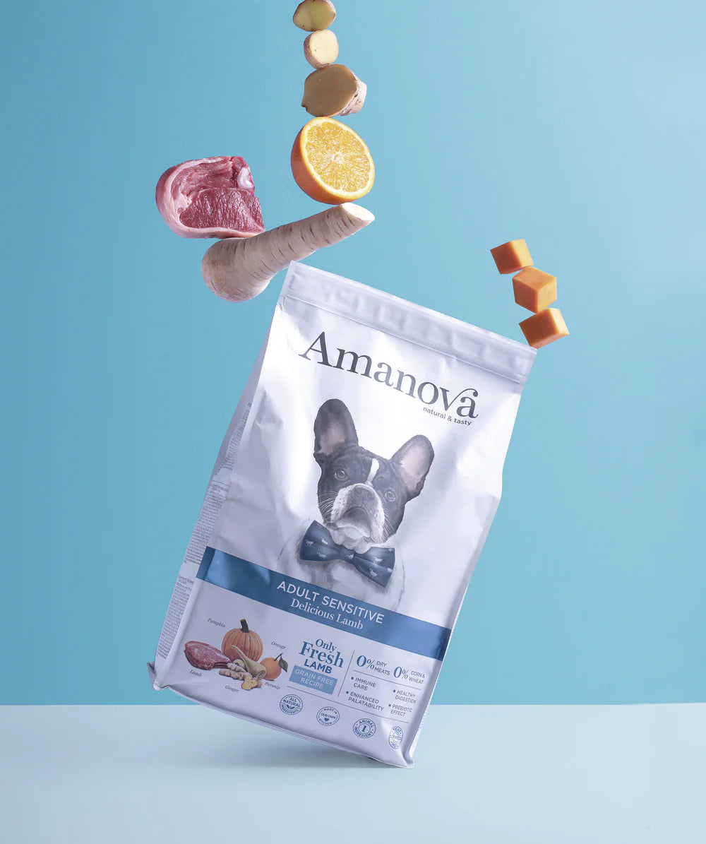 Sample bag Amanova dog adult Sensitive lamb & pumpkin 70g