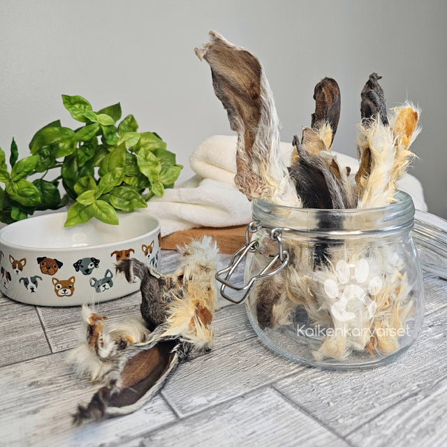 Rabbit ears with hair 1kg