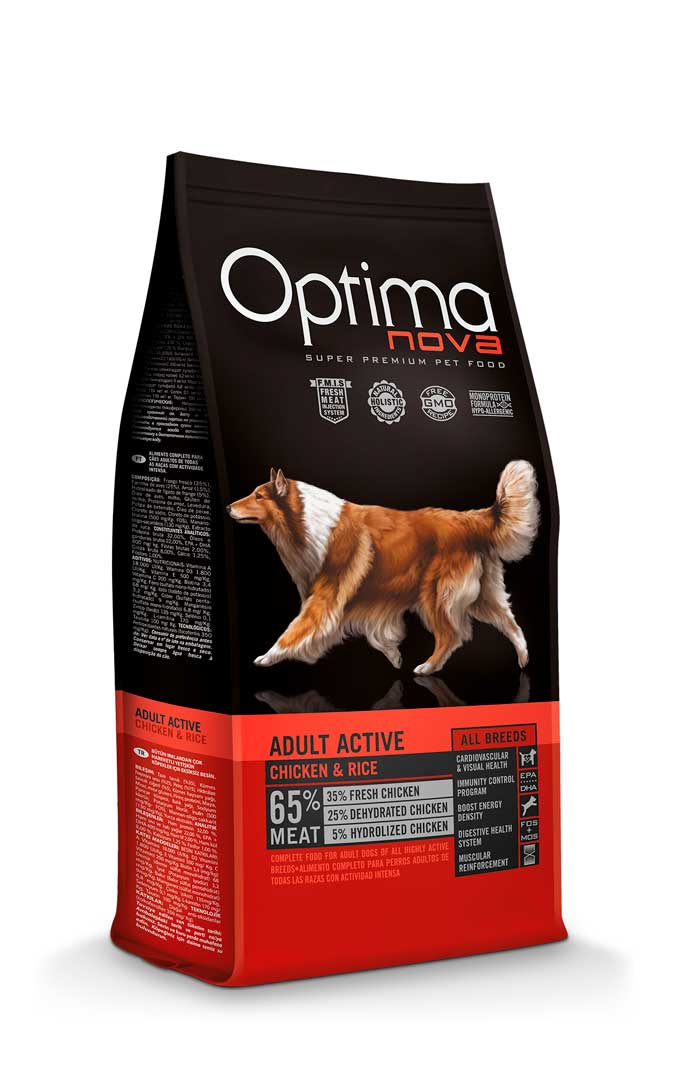 Optimanova dog Active chicken&rice 12kg