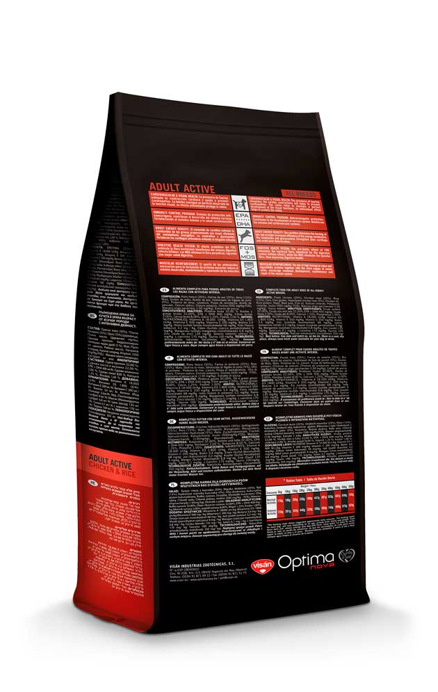 Optimanova dog Active chicken&rice 12kg