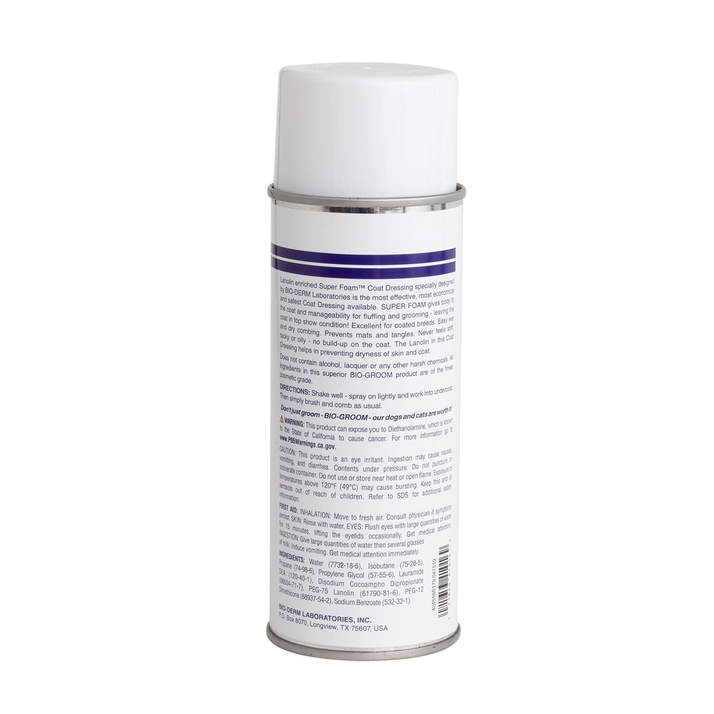 BIO-GROOM Super Foam/Coat Dressing 16oz / 473ml