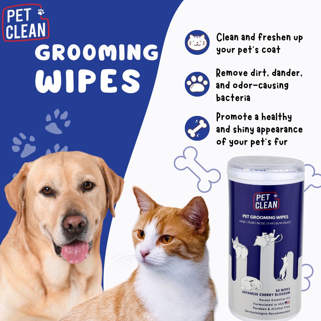 Pet Clean Grooming Wipes 50 wipes