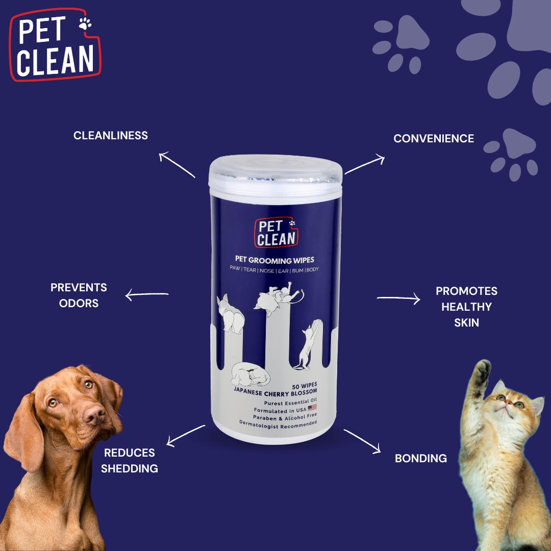 Pet Clean Grooming Wipes 50 wipes