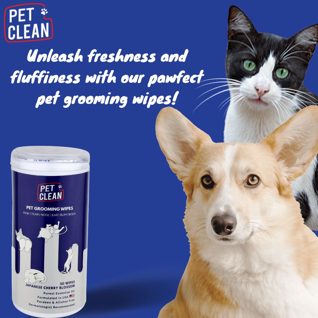 Pet Clean Grooming Wipes 50 wipes