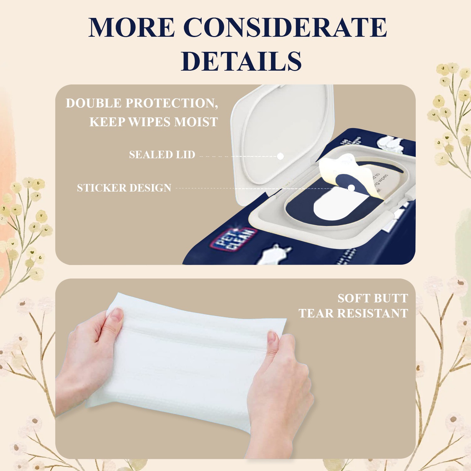 Pet Clean all-purpose cleaning wipe for pets 100kpl