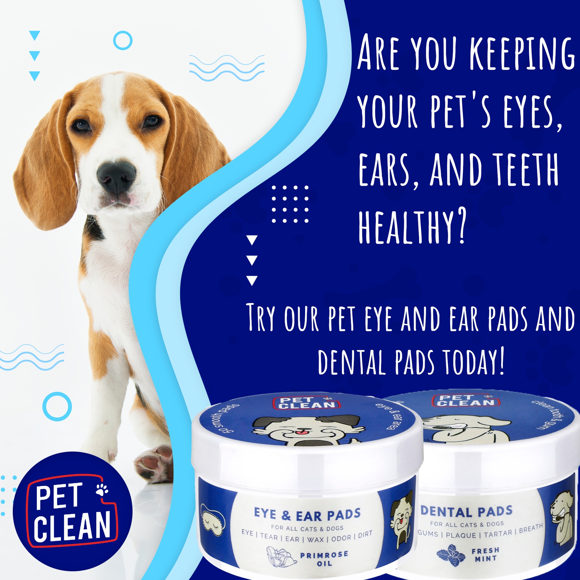 Pet Clean Dental hampaidenpuhdistuspyyhe 50 kpl