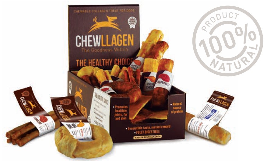 Chewllagen naudanmakuinen mini pururulla 5kpl 12,5 cm 10mm beef