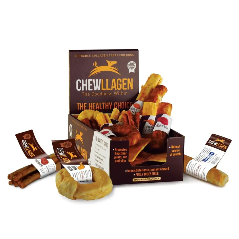 Chewllagen naudanmakuinen raksulastu 5 cm X 15cm