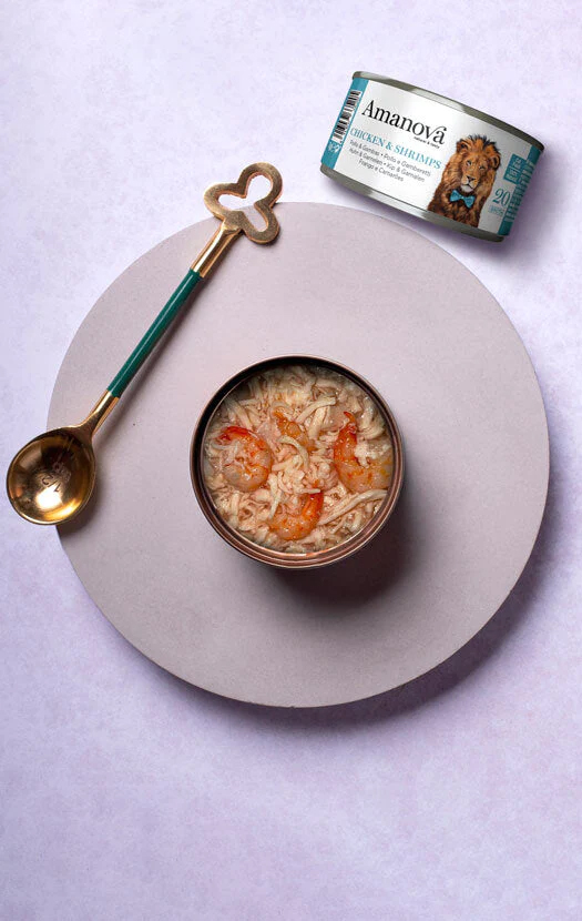 Amanova cat adult 20 Kana & katkarapu liemessä 70 g purkki