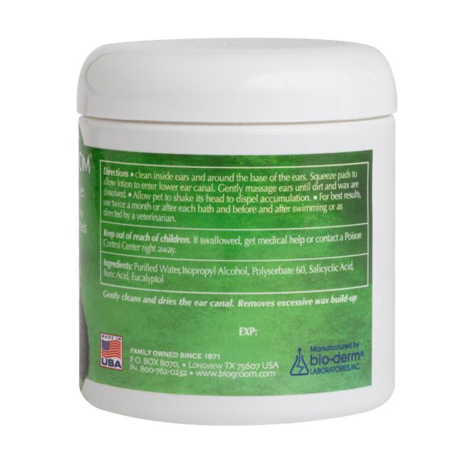 Bio-Groom Ear Care Non-Oily Non-Sticky Medicated Ear Cleaner Pads 25kpl