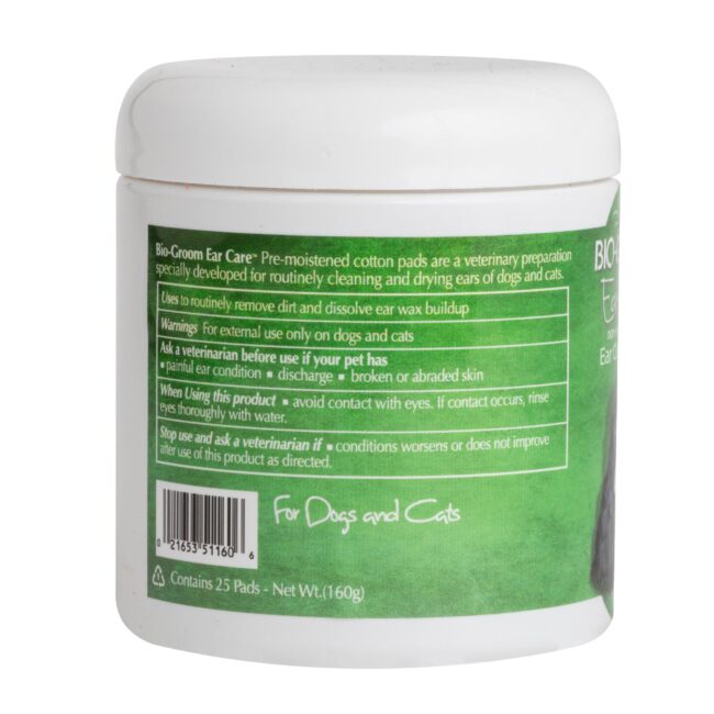 Bio-Groom Ear Care Non-Oily Non-Sticky Medicated Ear Cleaner Pads 25kpl