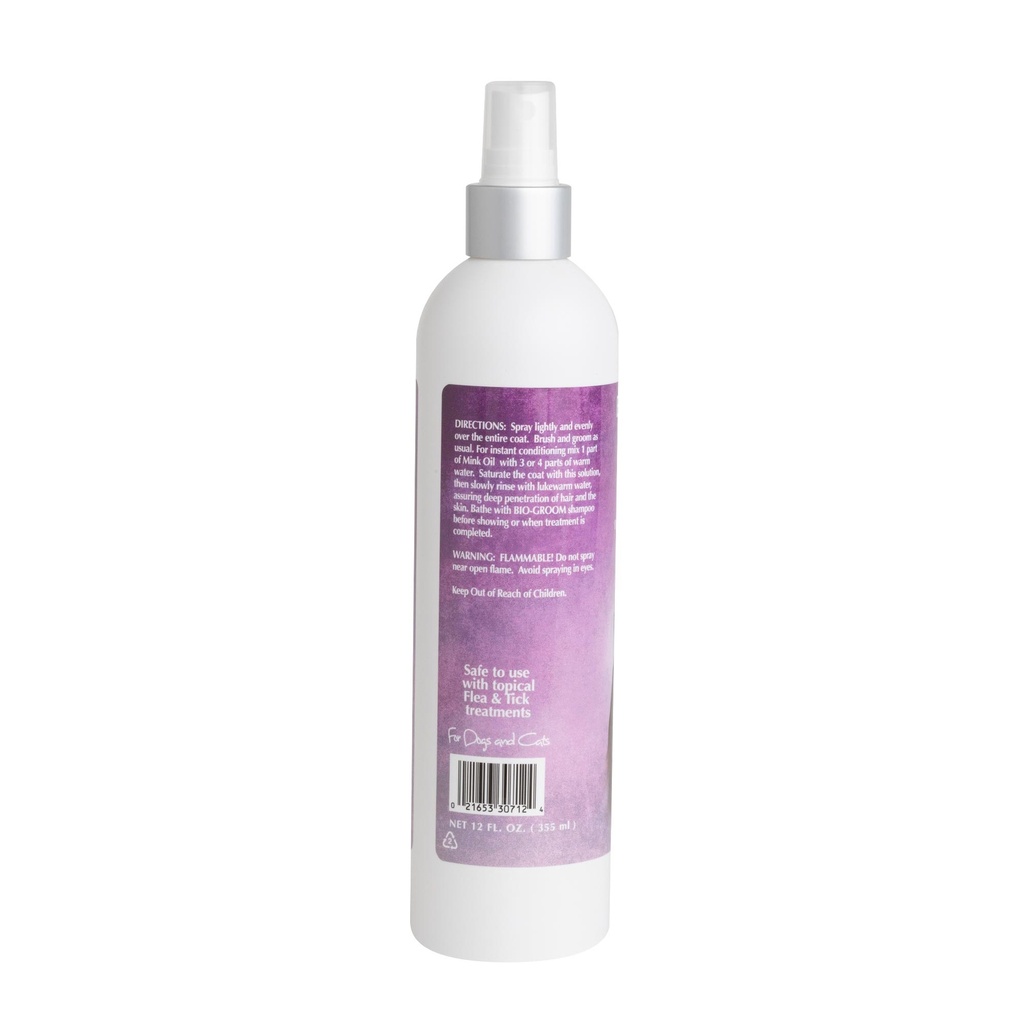 Bio-Groom Mink-Oil kiiltohoitoaine suihke 12oz/355 ml