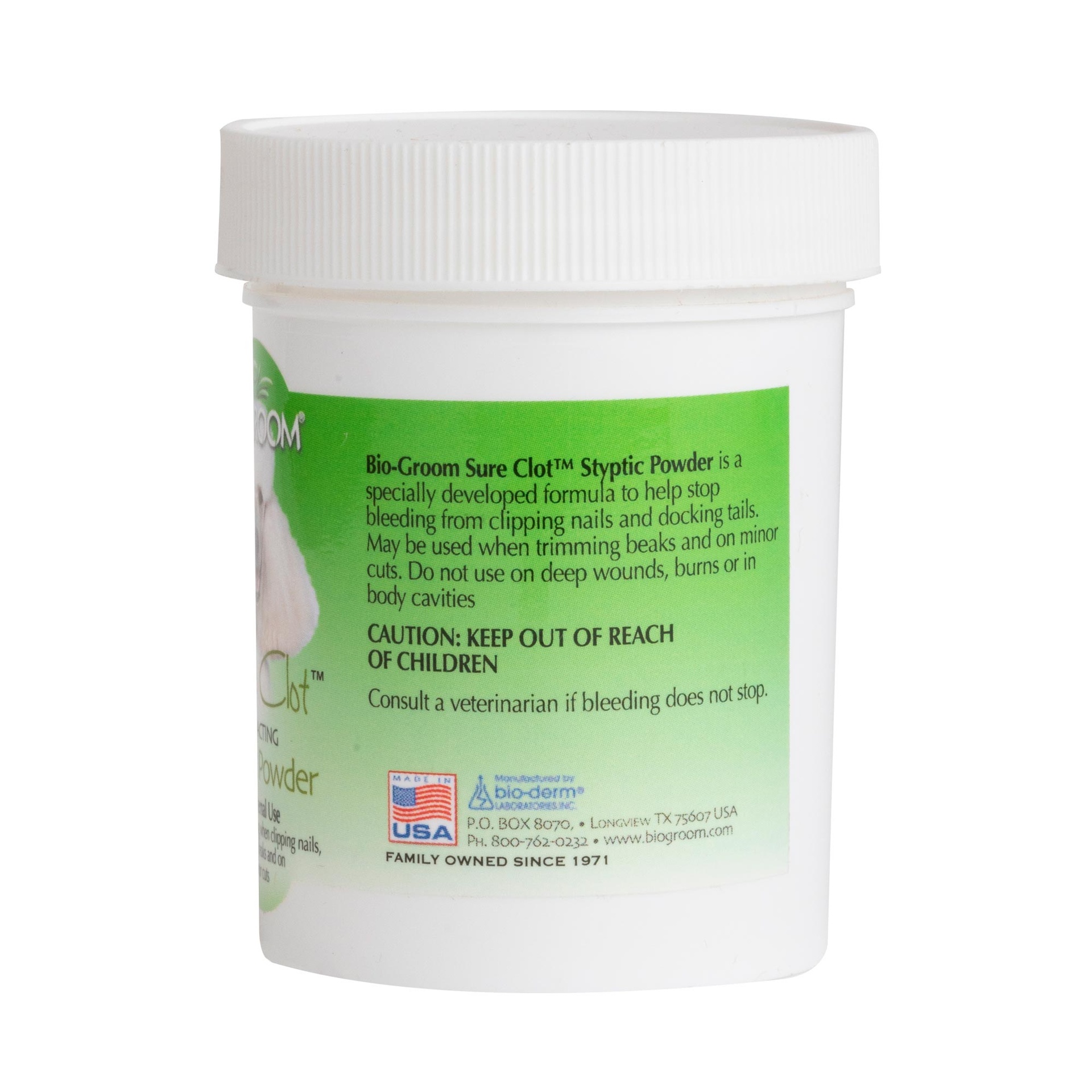 Bio-Groom Sure-Clot™ tyrehdytyspulveri 1,5oz/42g