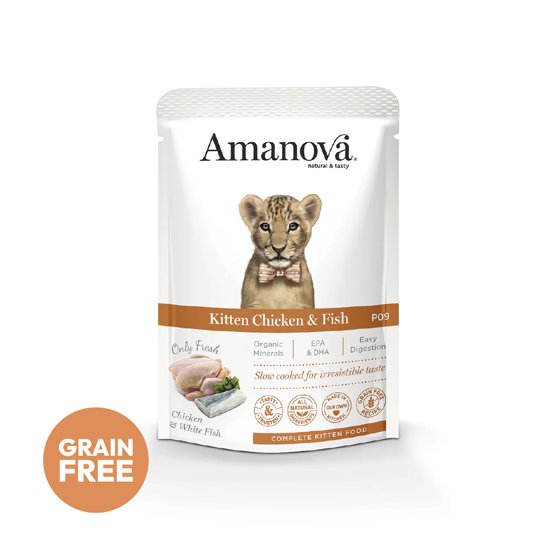 Amanova cat kitten Chicken & fish 85 g pouch