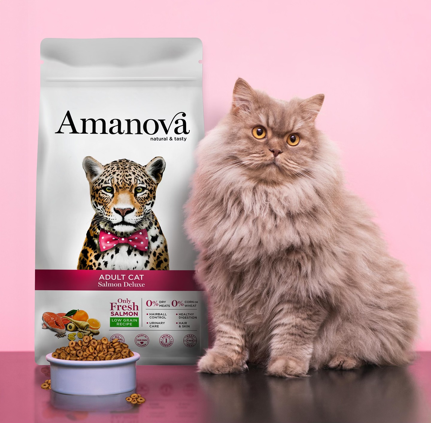 Amanova cat adult lohi & kvinoa low grain 1,5 kg
