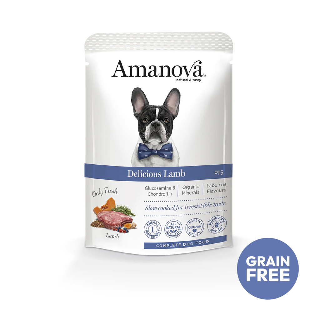 Amanova dog adult Delicious lammas & kurpitsa 300 g pouch