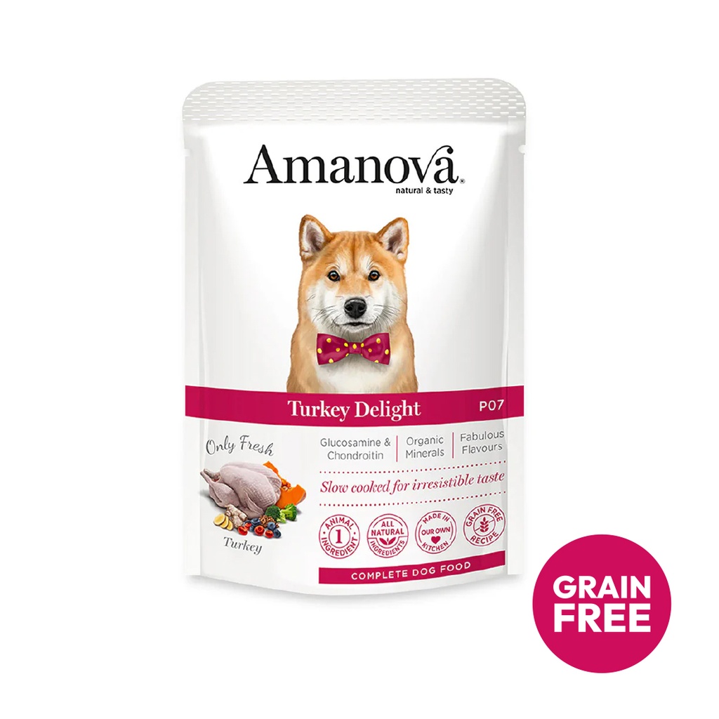 Amanova dog adult Delight kalkkuna 100 g pouch
