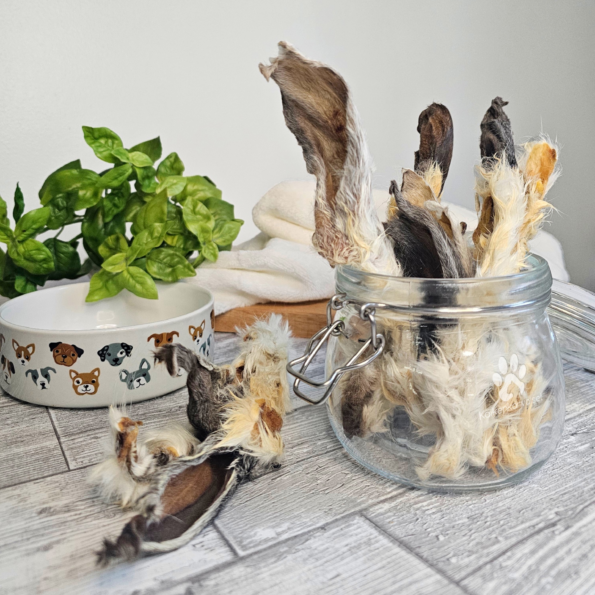 Kaikenkarvaiset Jäniksen korvat karvainen 100g