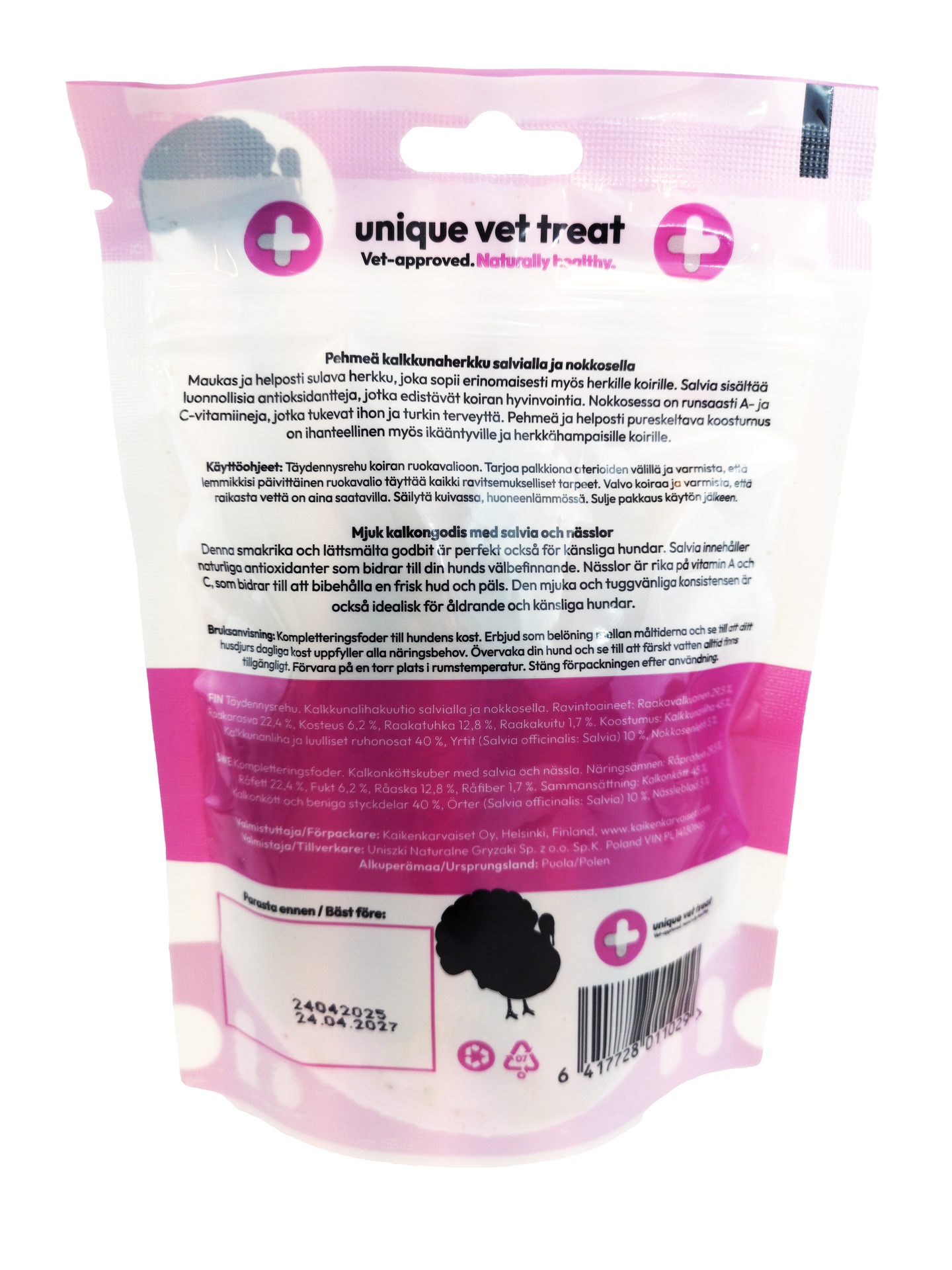 Unique vet treat Turkey 80g