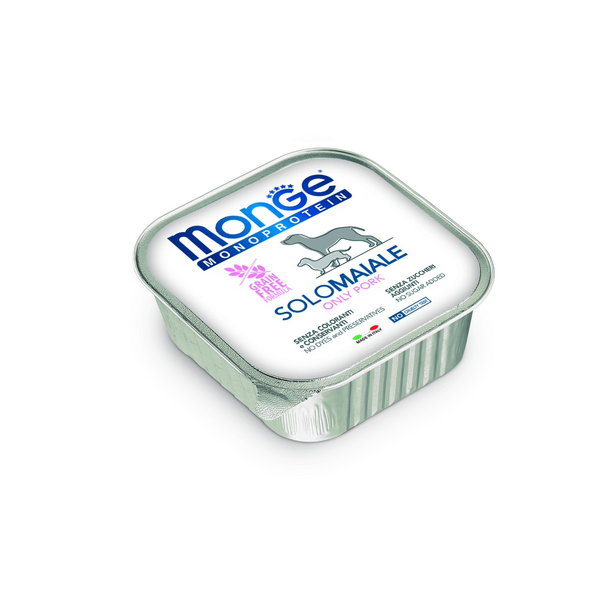Monge dog adult Monoprotein pork 150g tray