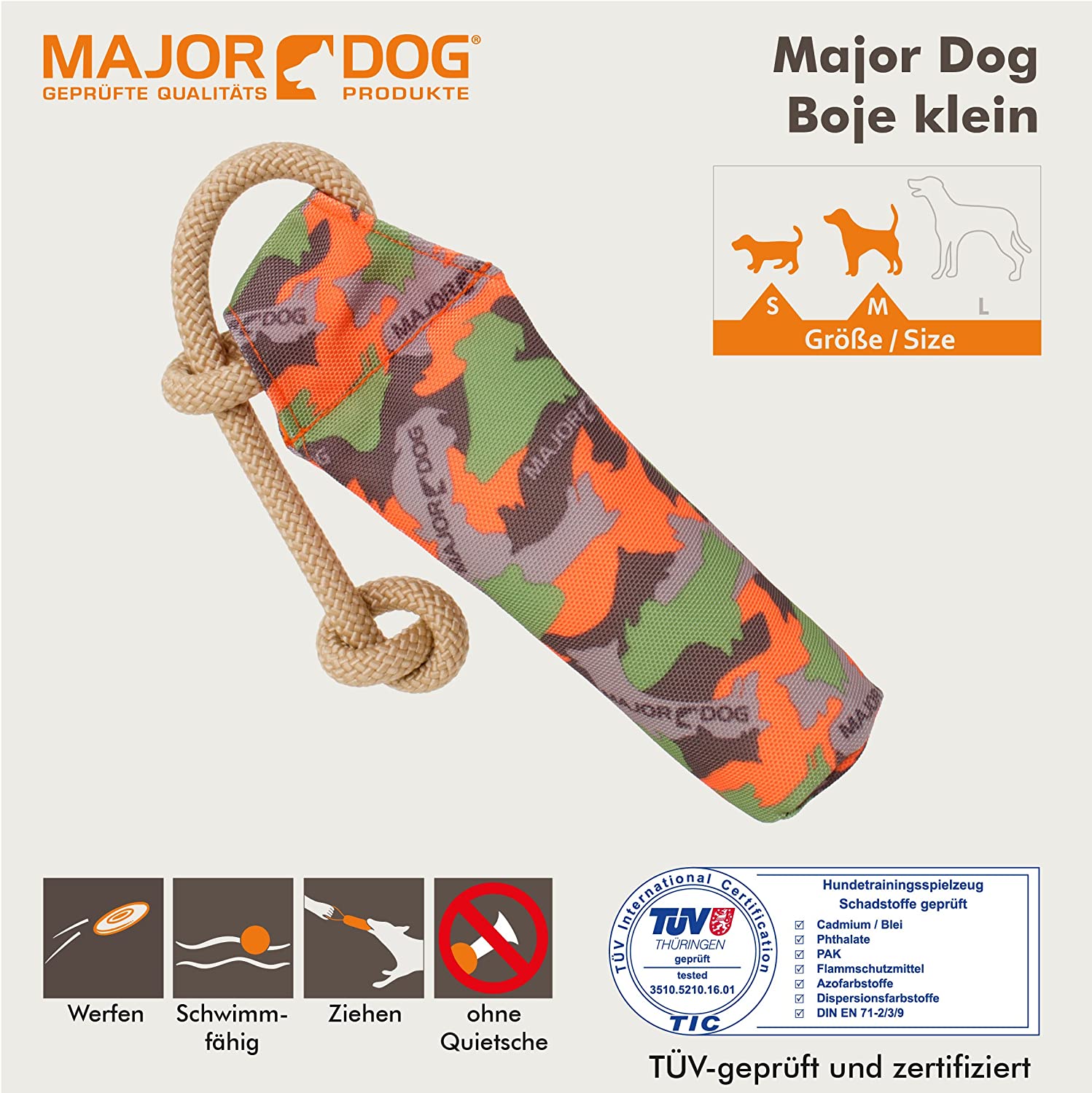 Major Dog Dummy Boje Poiju Small, poistuva tuote