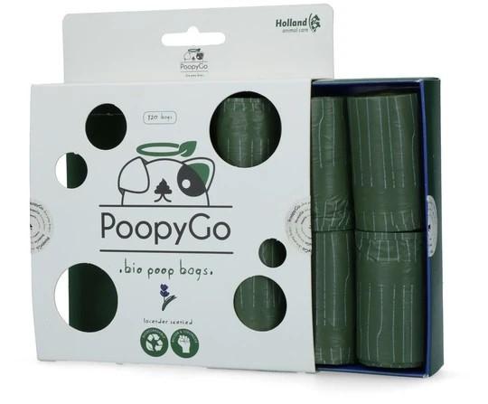 PoopyGo eco kakkapussi laventeli ltk (8 rll x 15 pss)