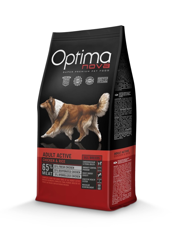 OPTIMANOVA DOG ACTIVE CHICKEN&RICE 12kg