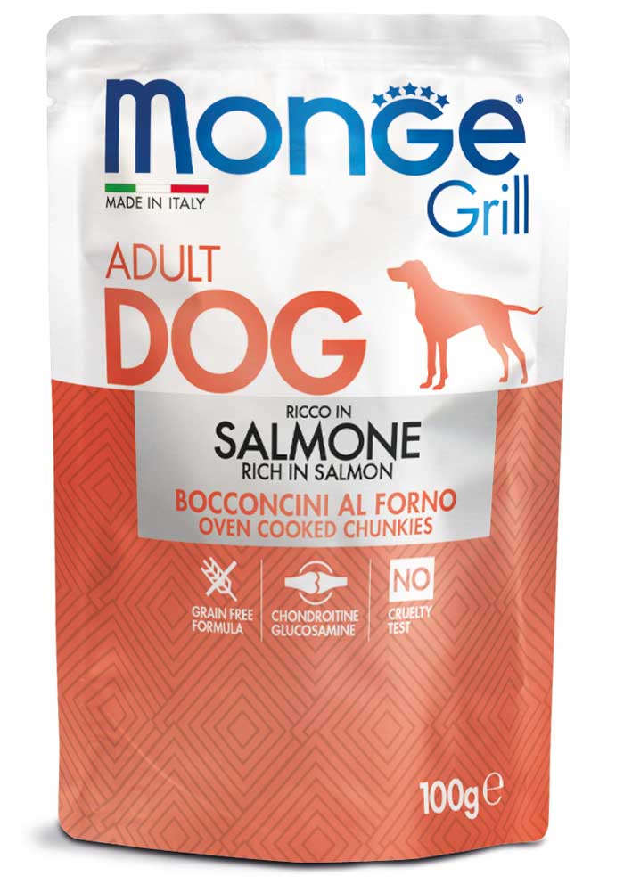 Monge dog adult Grill lohi 100g pouch