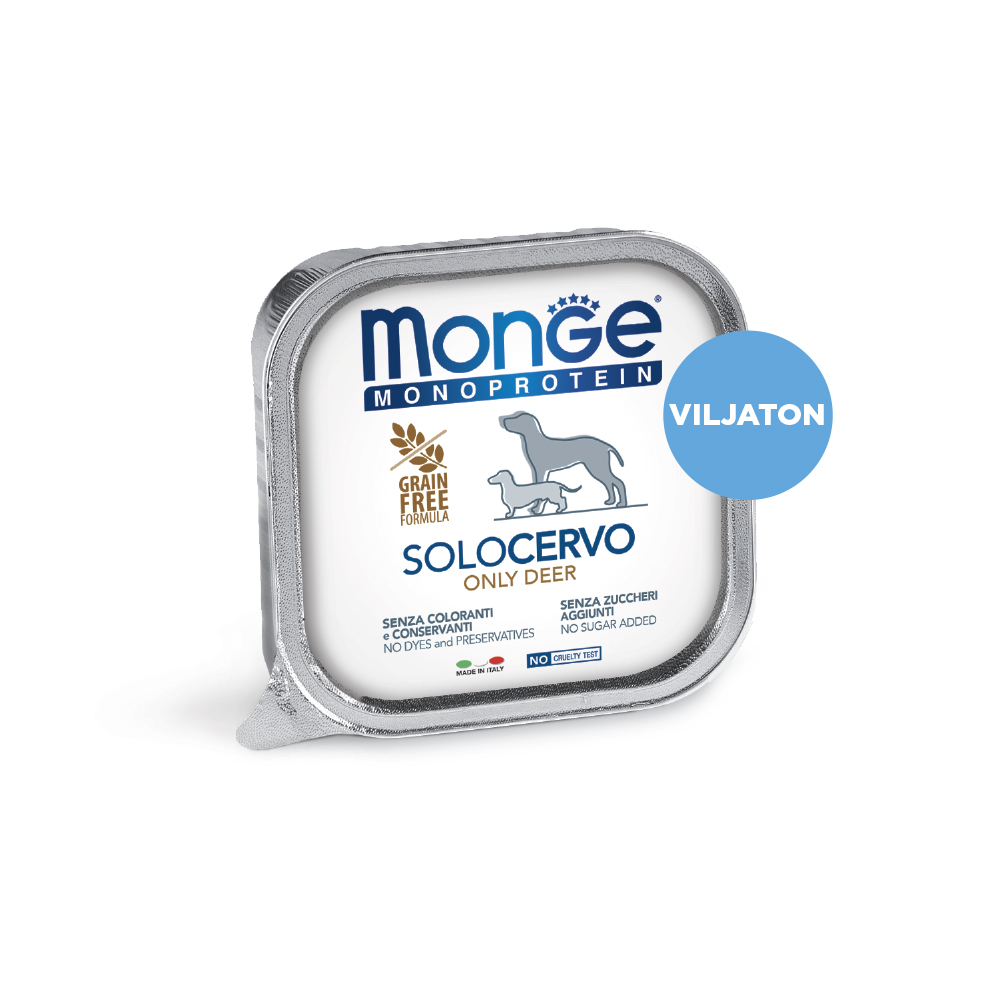 Monge dog adult Monoprotein peura 150g vuoka