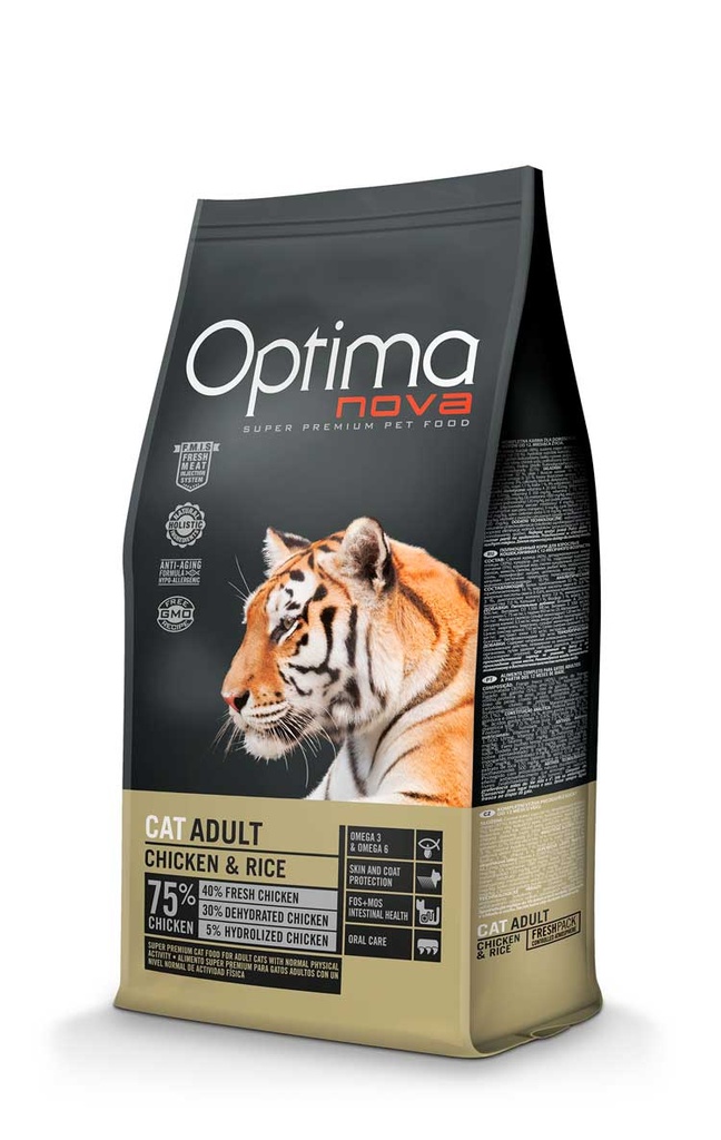Optimanova cat adult chicken&rice 2kg