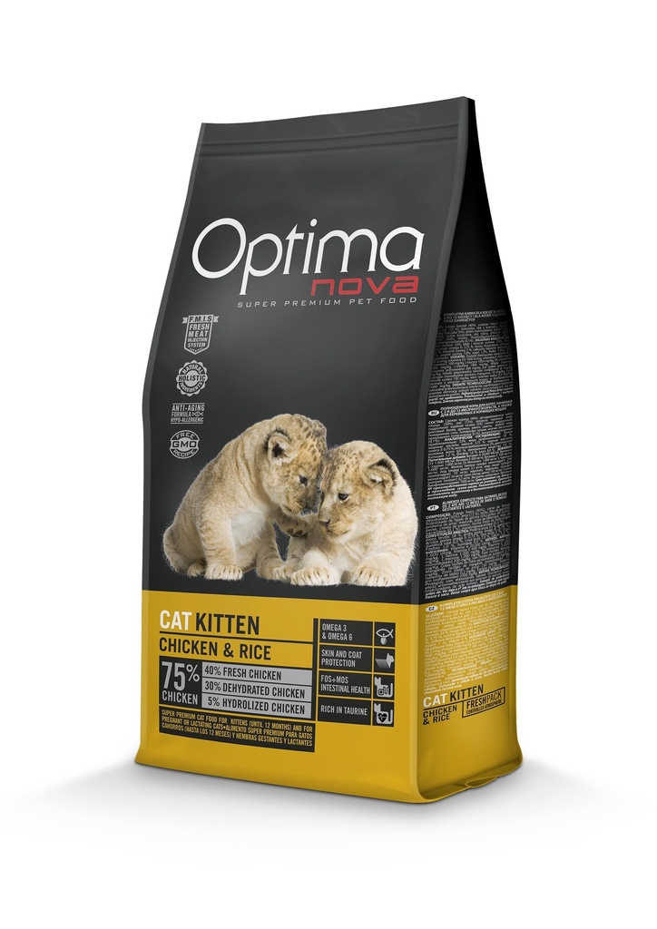 Optimanova cat kitten chicken&rice 2 kg