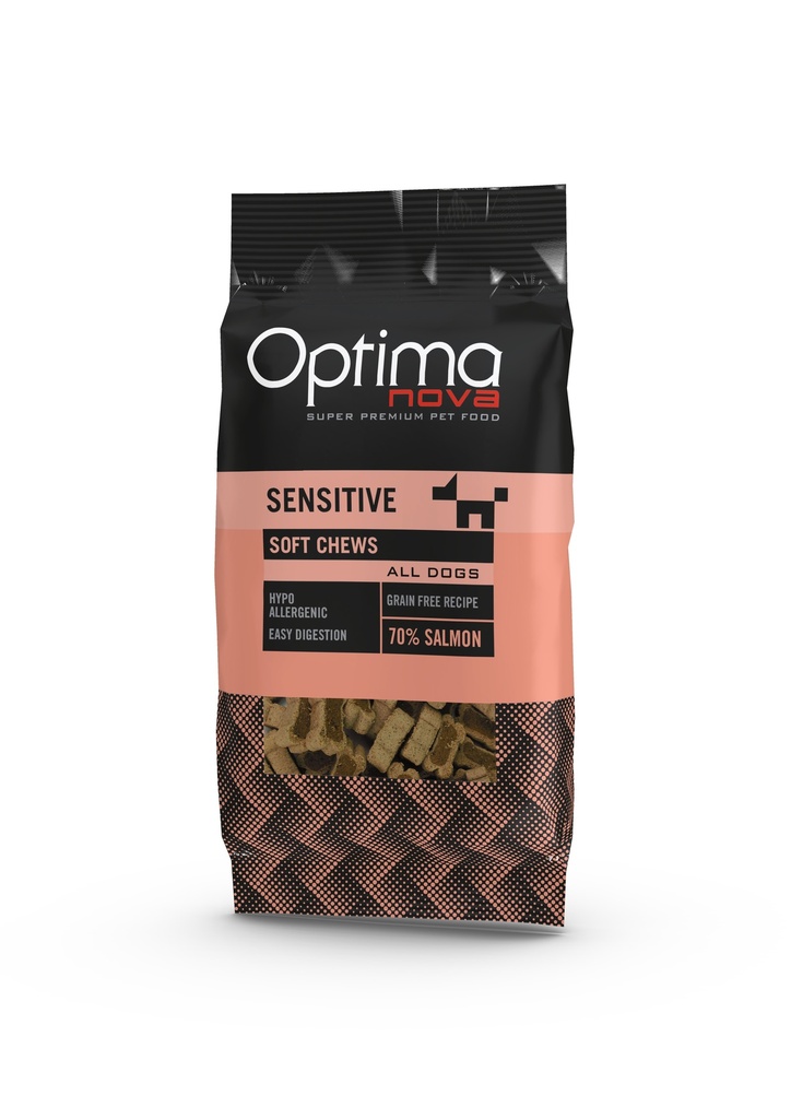 Optimanova dog snack sensitive salmon 150g