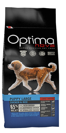 Optimanova dog puppy large chicken&rice 2kg