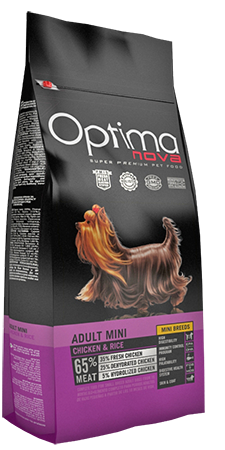 Optimanova dog adult mini chicken&rice 12kg