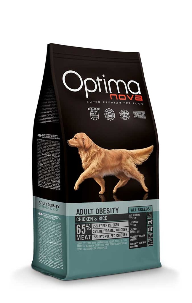 Optimanova dog obesity chicken&rice 2kg