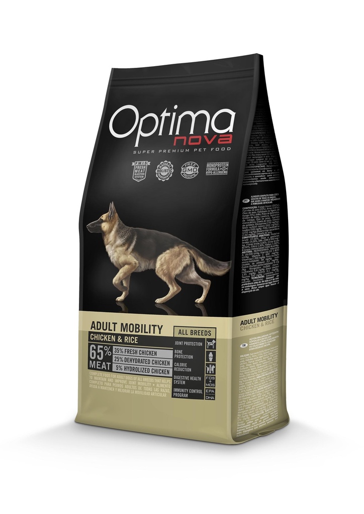Optimanova dog mobility chicken&rice 12kg