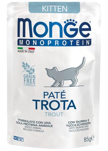Monge Monoprotein cat taimen kitten 85 g pss me28