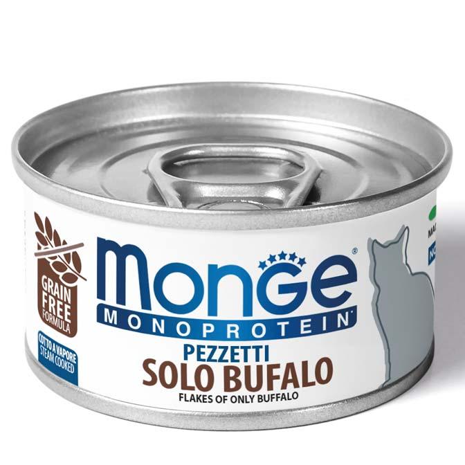 Monge Monoprotein cat  rispi buffalo 80g prk me24